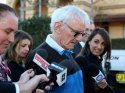 Savage gets the female reporters smiling.jpg