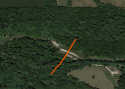 SE end of the bridge to the CS roughly 630 feet.png