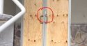 Rear busted double door lock.JPG