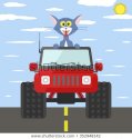 vector-image-cat-driving-red-450w-352948142.jpg