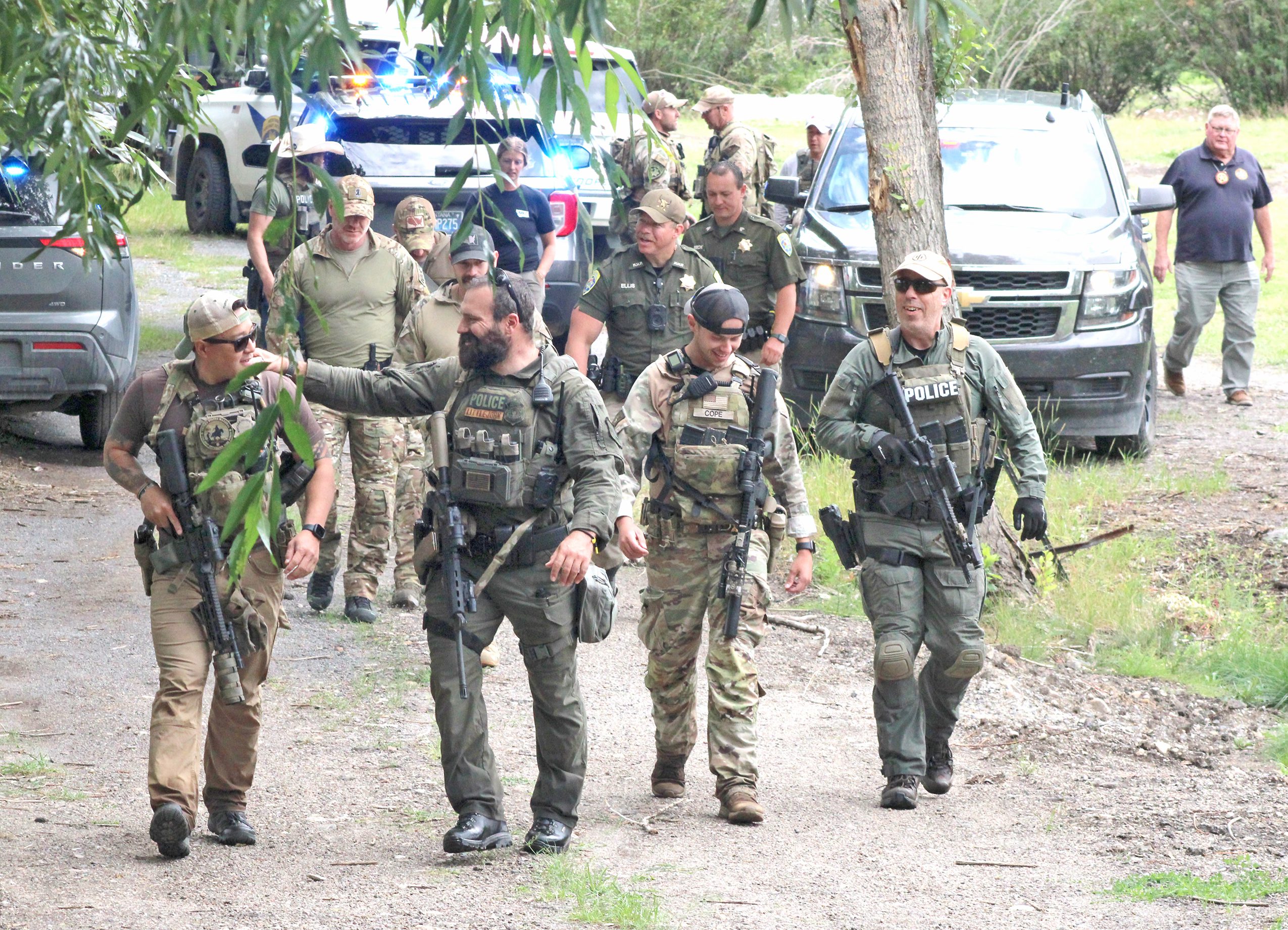 Law enforcement in uniform.