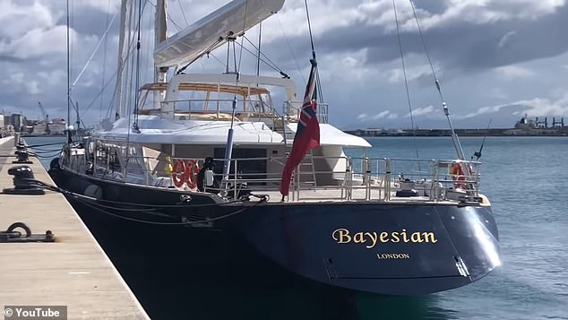 The British-flagged Bayesian is thought to have arrived in Porticello after a stopping in Milazzo, around 100 miles up the coast towards the Italian mainland