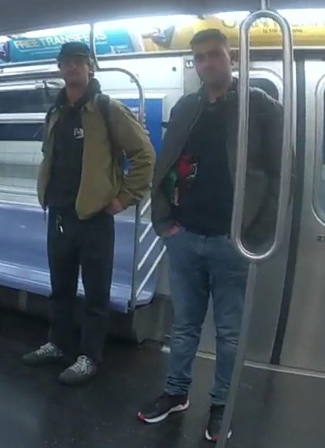 Penny, left, waited for police to arrive. He told them: 'I put him out,' when asked how Neely ended up unconscious