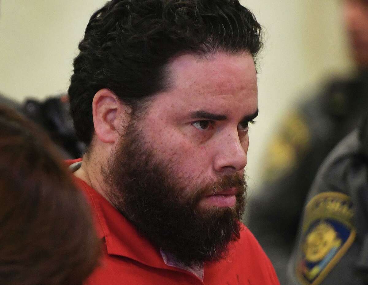 FILE PHOTO: Jose Morales appears for a pretrial hearing on felony weapons charges in Superior Court in New Haven, Conn. on Wednesday, December 18, 2019. Morales has been charged with murder in the death of his girlfriend Christine Holloway, of Ansonia. 
