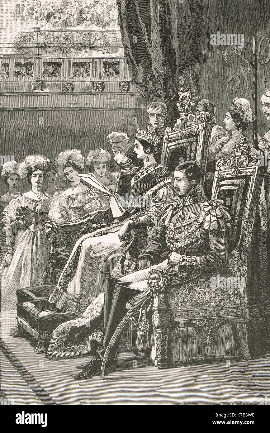 queen-victoria-opening-parliament-1846-K7B8WE.jpg