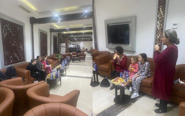 Some of the 17 hostages released from Gaza late on November 25, 2023. (Social media used in accordance with clause 27a of the copyright law)