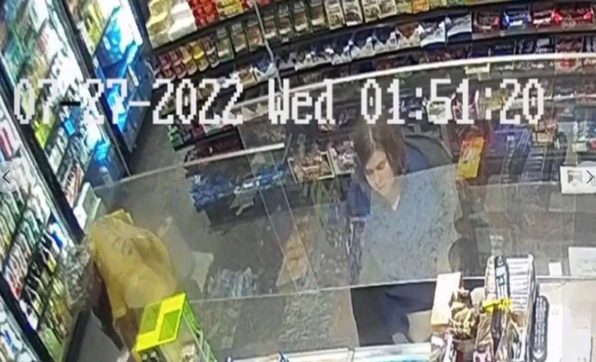 Person thought to be Kassandra McKee in Sav-Mor Mart, San Francisco, July 27, 2022. 
