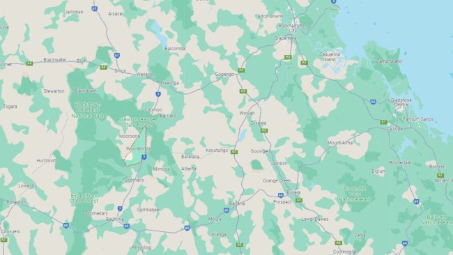 The Aboriginal Shire of Woorabinda is located about 170km south-west of Rockhampton in central Queensland. Picture: Google Maps