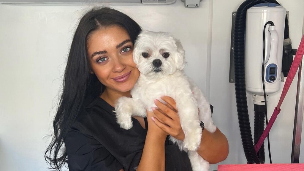 Louise ran a dog grooming business called Groom and Glow