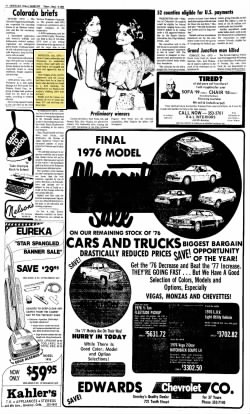 Clipping location on Greeley Daily Tribune page  14