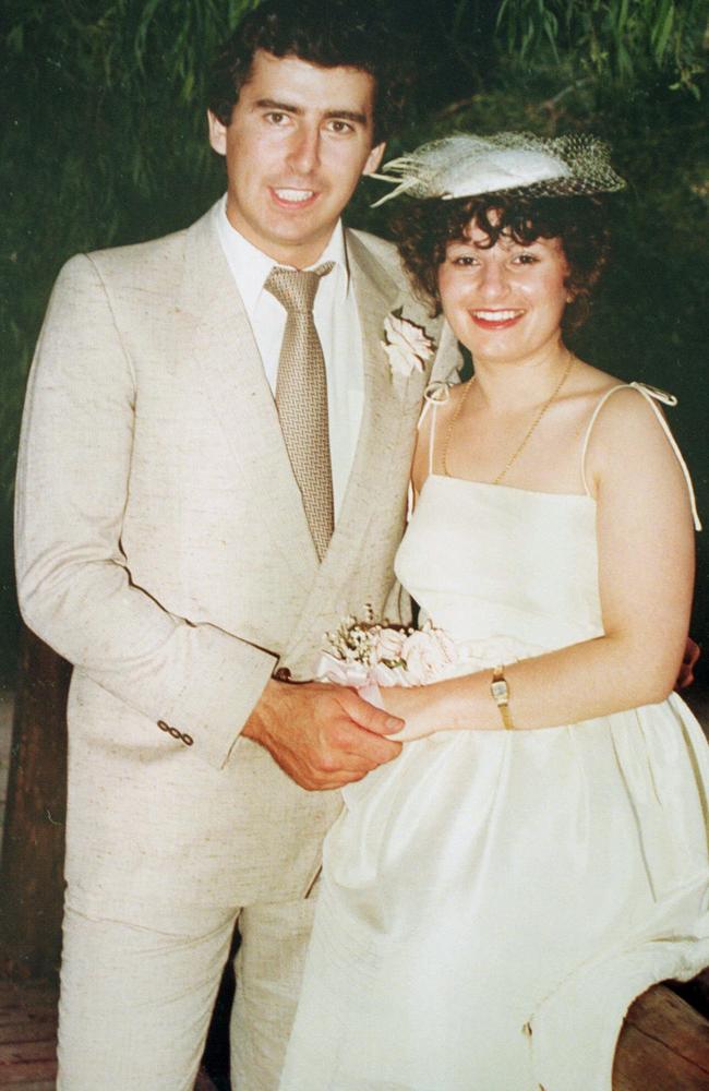 Christos Saristavros and wife Tammy, who was 17 years old when she married (above) the love of her life, the Black Swan dips founder.