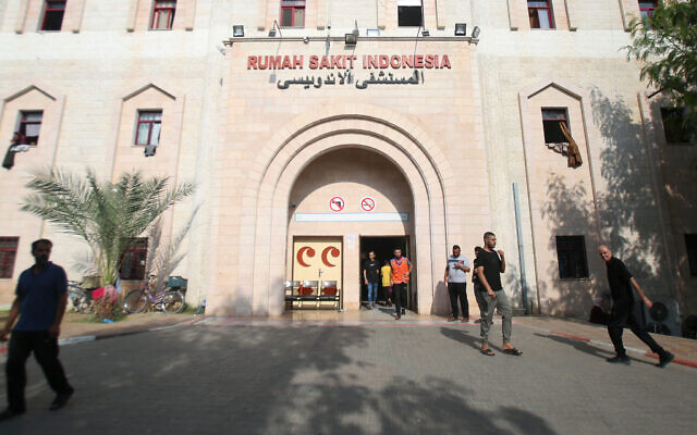 A picture shows the Rumah Sakit Indonesia hospital in Gaza City on November 1, 2023. (Bashar TALEB / AFP)