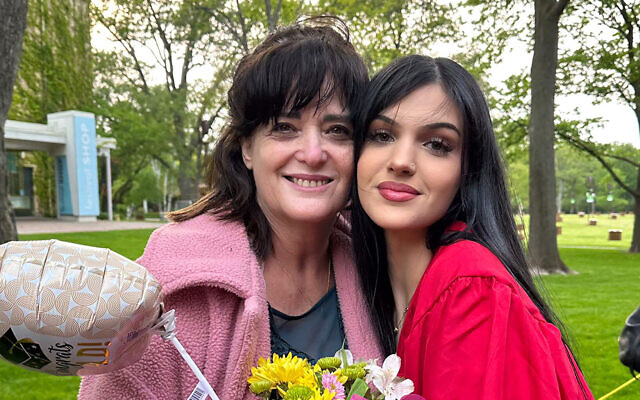 udith Raanan, left, and her daughter Natalie, 18, after Natalie's recent high school graduation. (Raanan Family via AP)