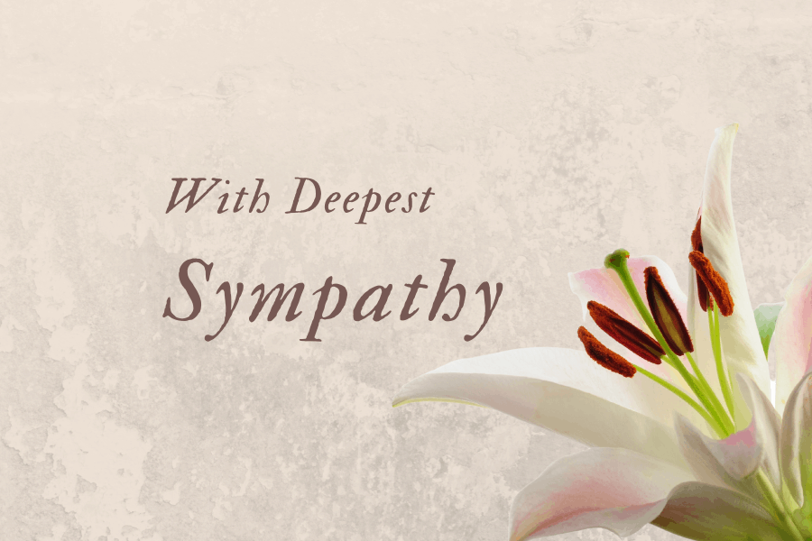 With Deepest Sympathy