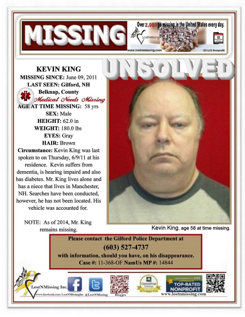 Kevin King - MISSING GILFORD NH