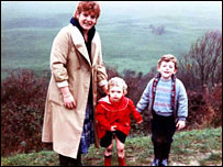 Penny Bell, with Lauren and Matthew