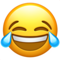 Face with Tears of Joy on Apple iOS 16.4